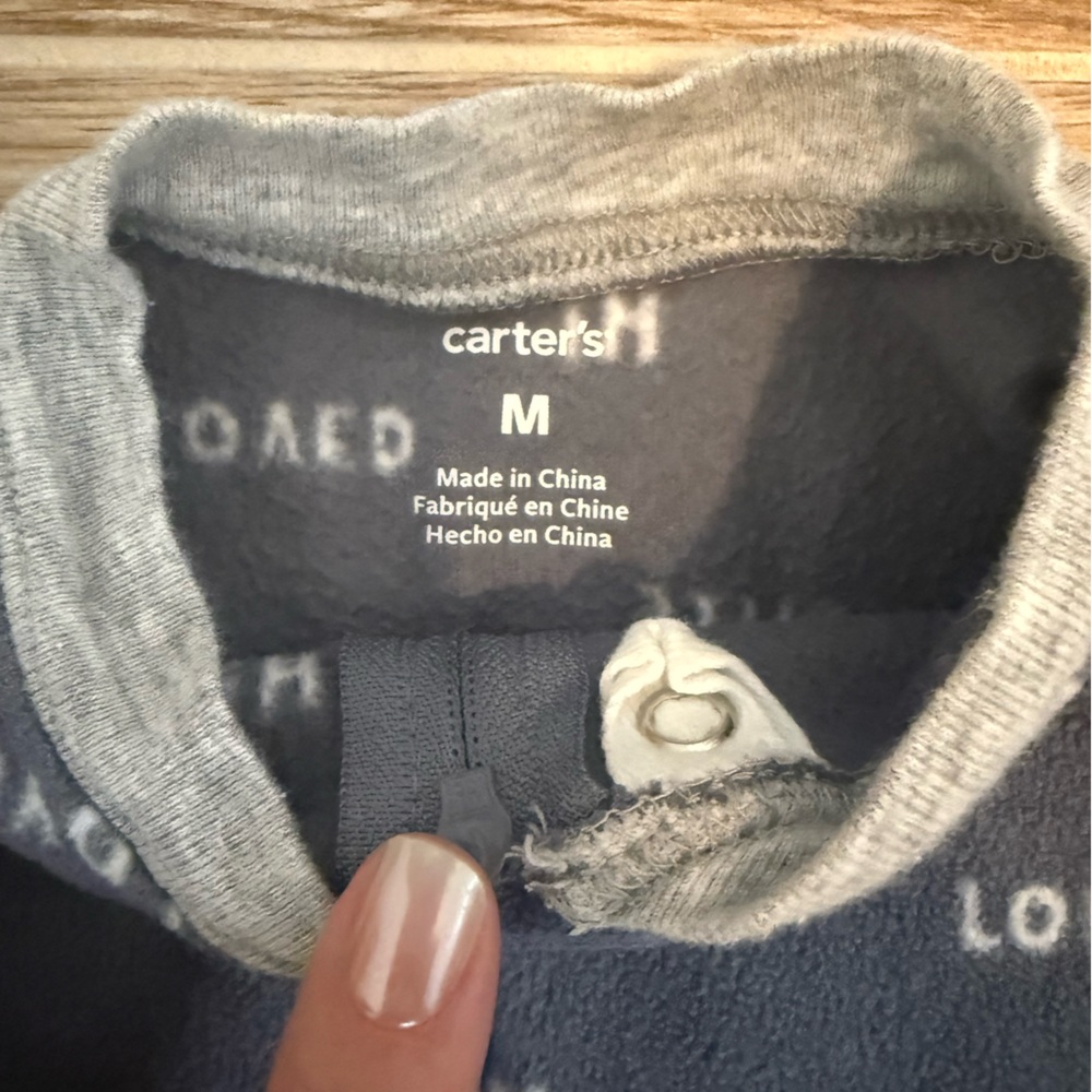 Carter's Navy Pajama Set with Fun Text - Picture 2 of 3